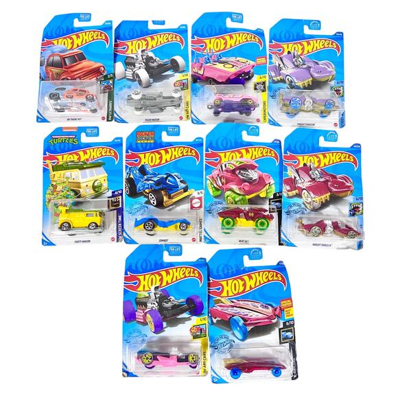 Hot Wheels Carded Lot Of 10 Various Years Toy Cars New (B) - Picture 1 of 6